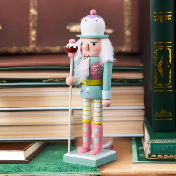 Christmas Nutcracker Soldier Wooden Statue Xmas Holiday Decor Table Decoration - Picture 7 of 16